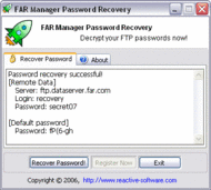 FAR Manager Password Recovery screenshot